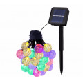 Садовая гирлянда на солнечной батарее хрустальные шарики 6 м 30 led мультиколор 8 режимов