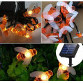 Уличная гирлянда на солнечной батарее веселые пчелки, 6.0м, 30 led ламп теплый белый