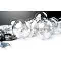 Гирлянда светодиодная бахрома волшебные шары, теплый белый, 2.5м, 12 шаров